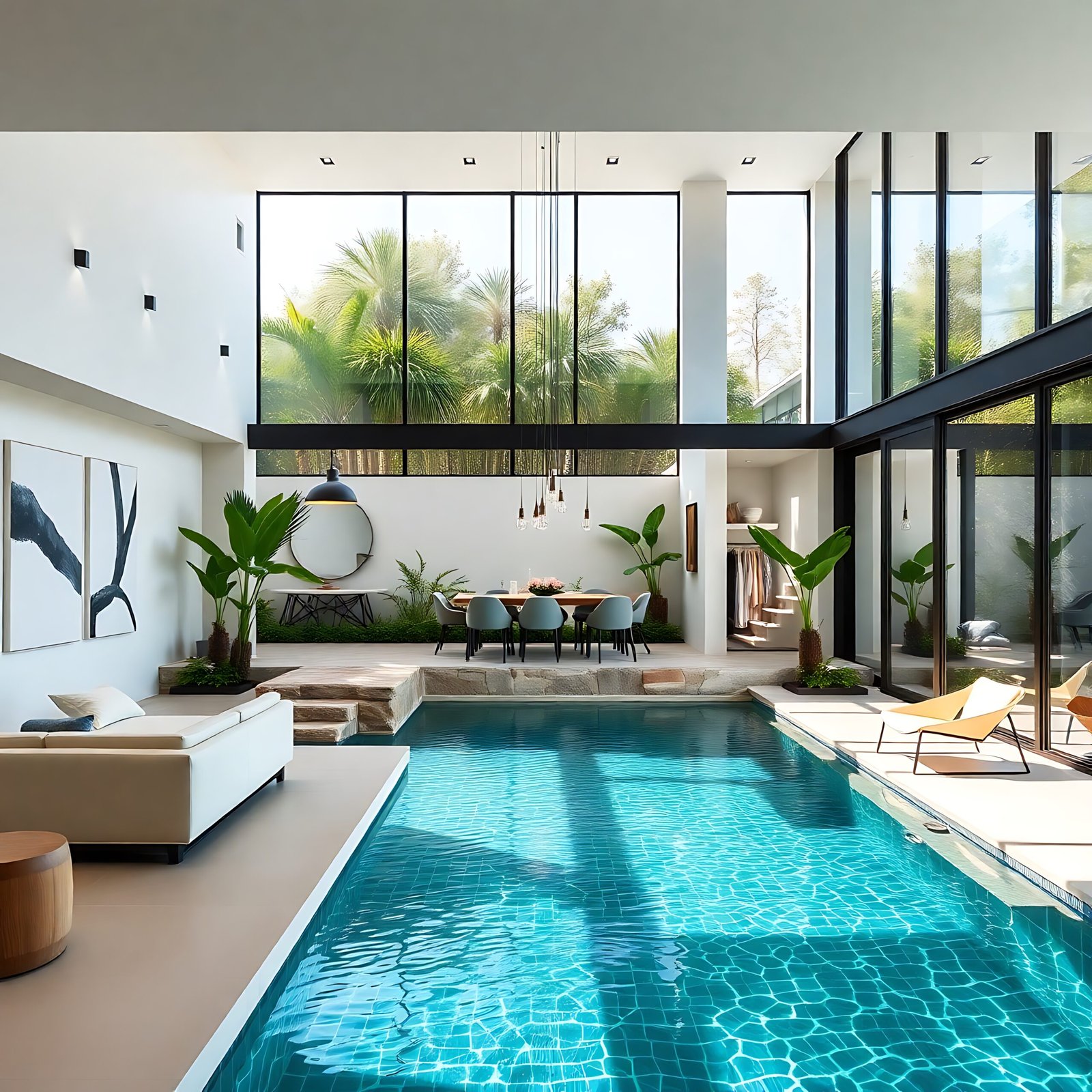 Home modern living room interior